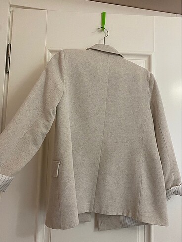 m Beden taş rengi oversize blazer ceket
