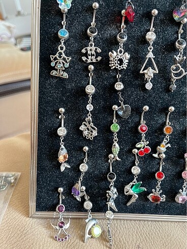 Beden çeşitli Renk Göbek Piercingi Ve Stant