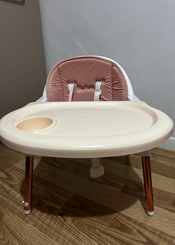 Pastel Beyaz Bebek Mama Sandalyesi pier cardin - Görsel 3