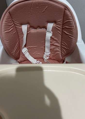 Pastel Beyaz Bebek Mama Sandalyesi pier cardin - Görsel 5