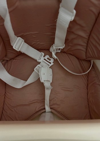 Pastel Beyaz Bebek Mama Sandalyesi pier cardin - Görsel 4