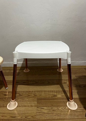 Pastel Beyaz Bebek Mama Sandalyesi pier cardin - Görsel 7