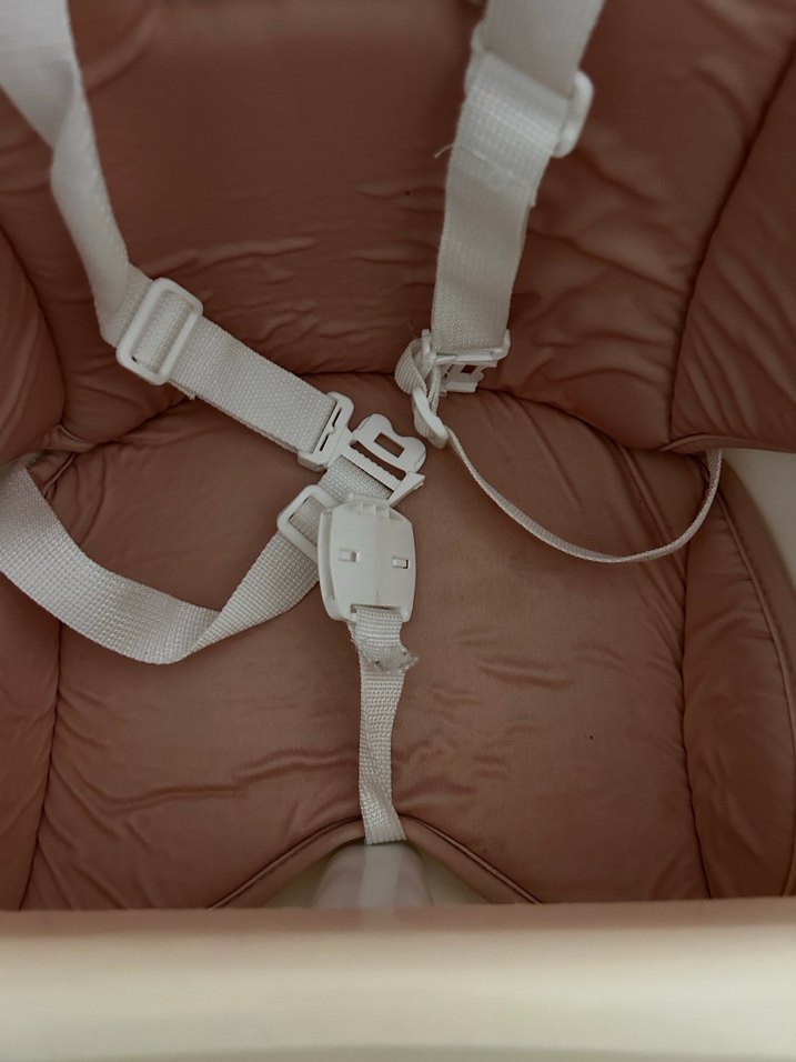 Pastel Beyaz Bebek Mama Sandalyesi pier cardin - Görsel 4