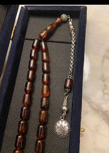 Kehribar Kahverengi Erkek Tesbih Beyrut damla Minimalist Tasarım - Görsel 2