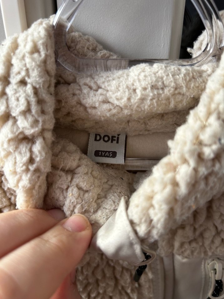 Kız ve erkek Çocuk Beyaz Kürklü Sweatshirt - Görsel 3