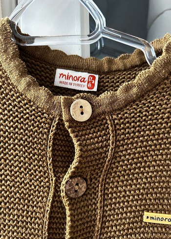 Kahverengi Örgü Bebek Tulum - Görsel 3
