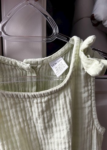 Kızlar için Keten Bohem Düz Renk Tulum - Görsel 3