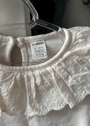 Kız Çocuk Beyaz Keten Fırfırlı Gömlek - Görsel 2