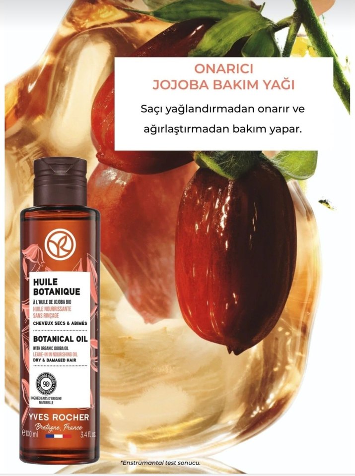 Yves Rocher Onarıcı Jojoba Bakım Yağı 100 ml - Görsel 2