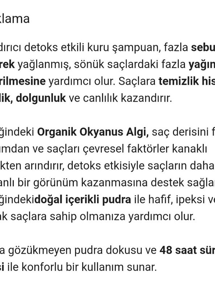 ARİNDİRİCİ DETOKS ETKİLİ KURU SAMPUAN - Görsel 4