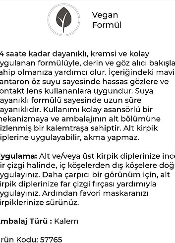  Beden Renk SUYA DAYANIKLI ASANSÖRLÜ GÖZ KALEMİ 