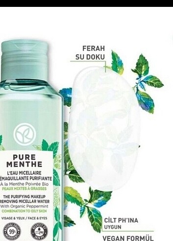 Yves Rocher PURE MENTHE YÜZ MAKYAJ TEMIZLEME SUYU