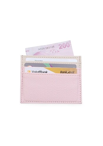 İnce Cep Boy Kartlık & Cüzdan | Pembe&Krem