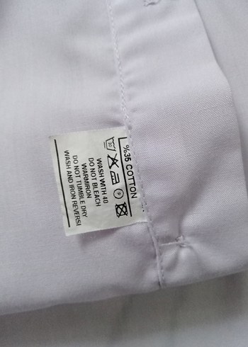 Düğmeli Kısa Kollu Lila Erkek Gömlek - Görsel 3