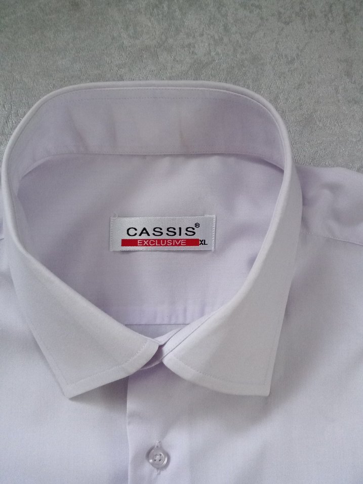 Düğmeli Kısa Kollu Lila Erkek Gömlek - Görsel 2