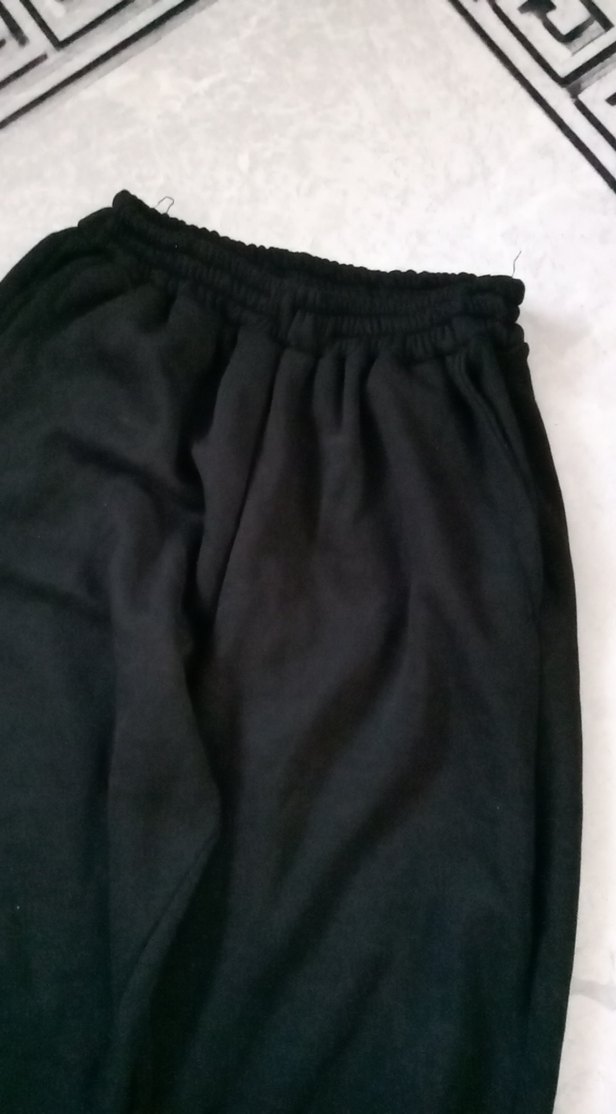 Siyah Rahat Kesim Kadın Eşofman Altı - Görsel 5