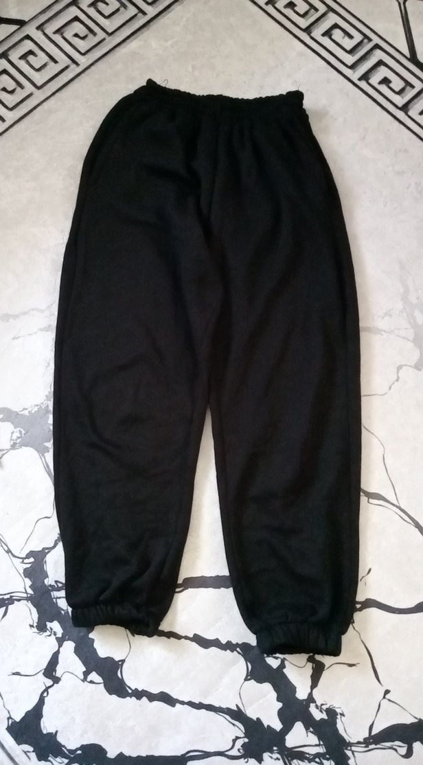 Siyah Rahat Kesim Kadın Eşofman Altı - Görsel 3