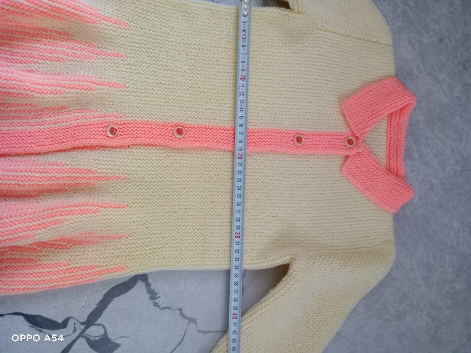 Pembe Yakalı Bohem Kız Hırka - Görsel 4