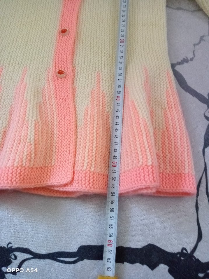 Pembe Yakalı Bohem Kız Hırka - Görsel 5