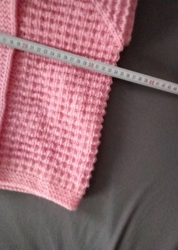 Pembe Örgü Kız Çocuk Hırka - Görsel 4