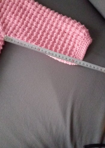 Pembe Örgü Kız Çocuk Hırka - Görsel 5