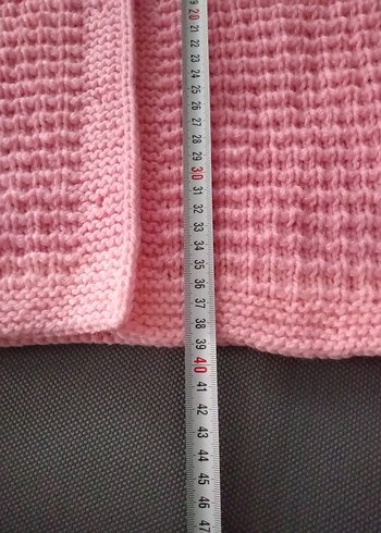 Pembe Örgü Kız Çocuk Hırka - Görsel 6