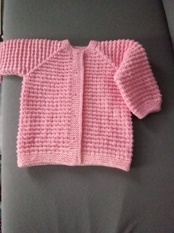 Pembe Örgü Kız Çocuk Hırka - Görsel 2