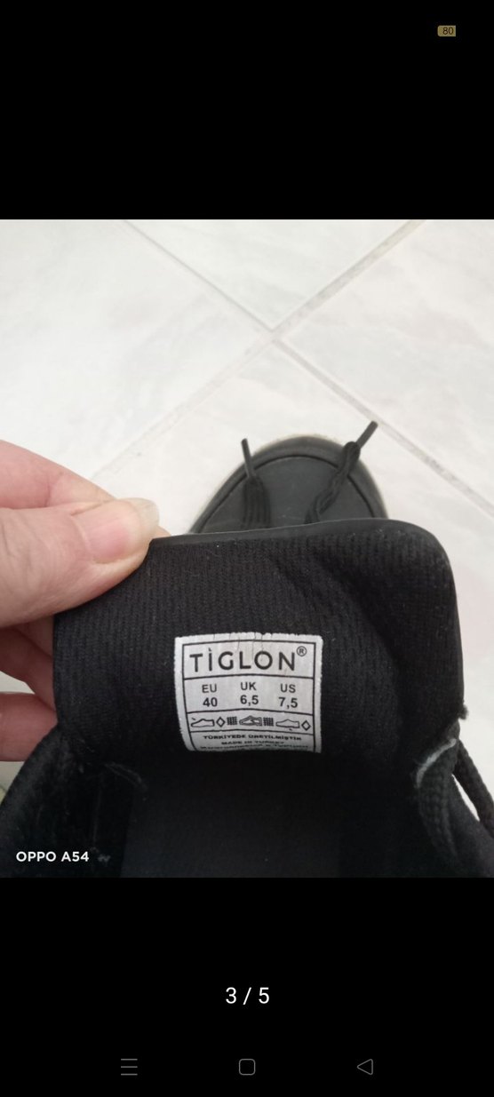 Siyah Erkek Spor Ayakkabı Velcro - Görsel 3