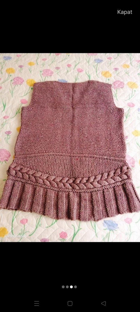 Örgü Bohem Yelek - Görsel 3