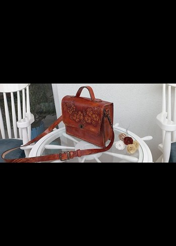 hakiki deri bayan çantası - Görsel 7