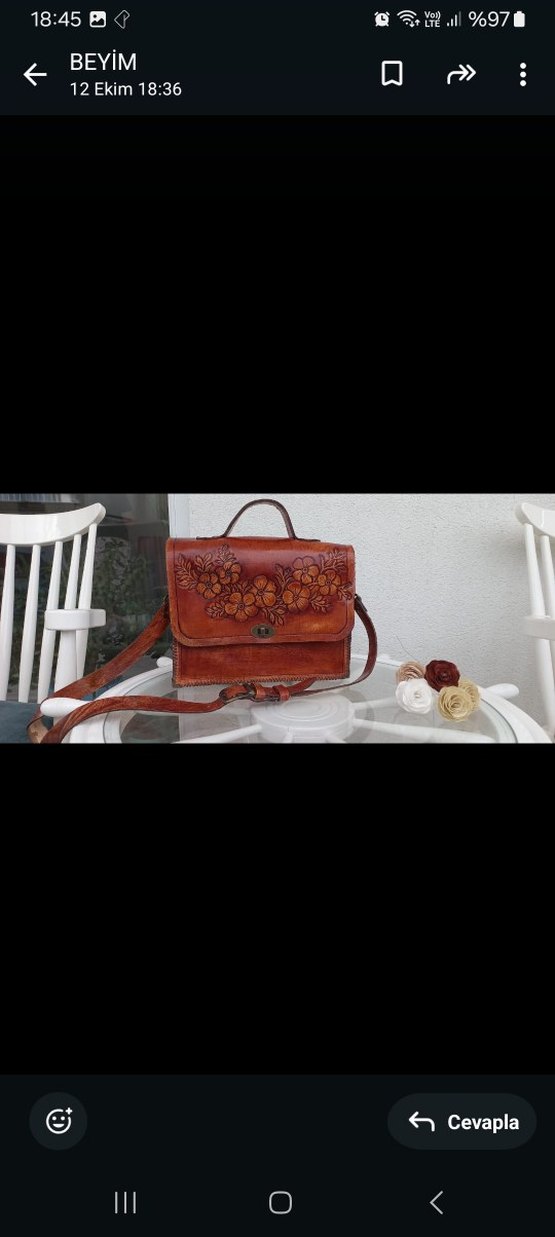 hakiki deri bayan çantası - Görsel 2