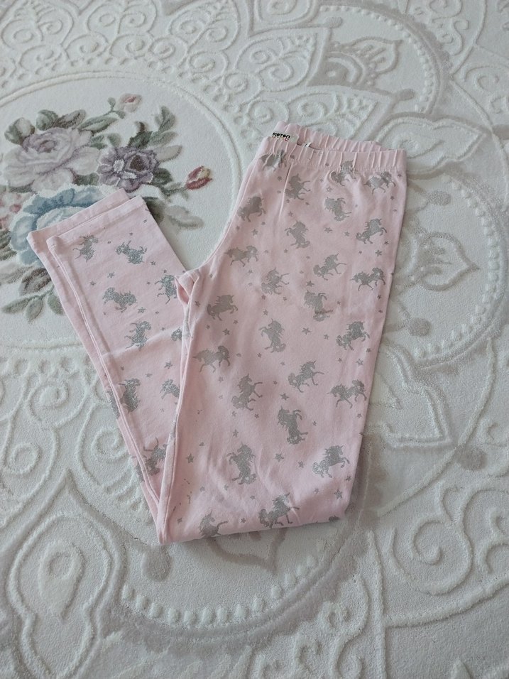 Koton Kids Pembe Baskılı Kız Çocuk tayt - Görsel 2