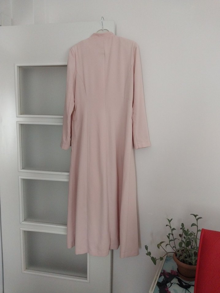 Pudra rengi Kadın pardesü - Görsel 2