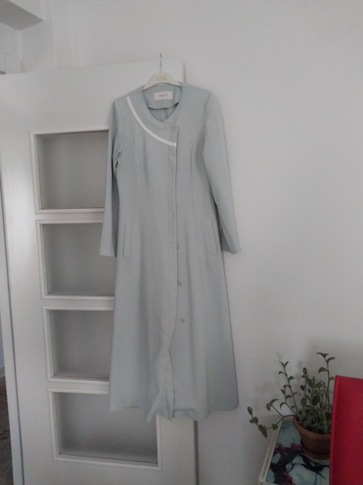 mint yeşili pardesü - Görsel 2