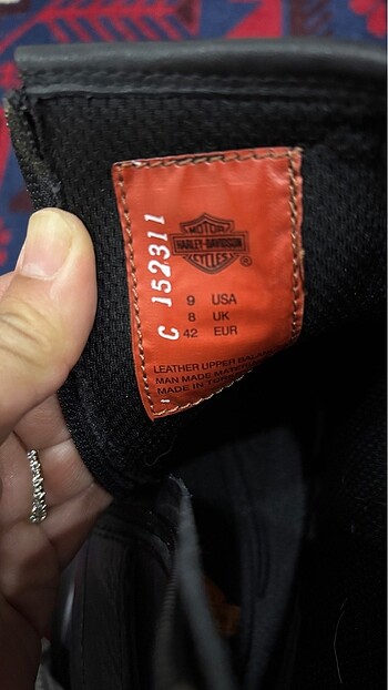 43 Beden siyah Renk Harley davidson erkek bot
