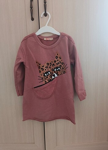 Denokids Denokids leopar elbise