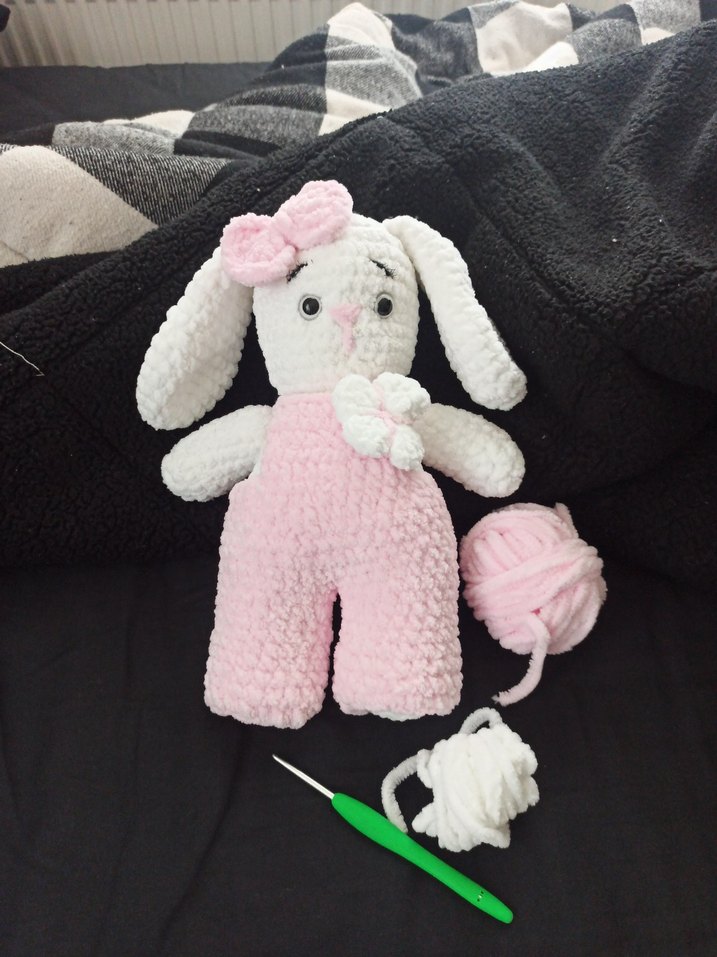 Amigurumi Pembe Tavşan Oyuncak - Görsel 5