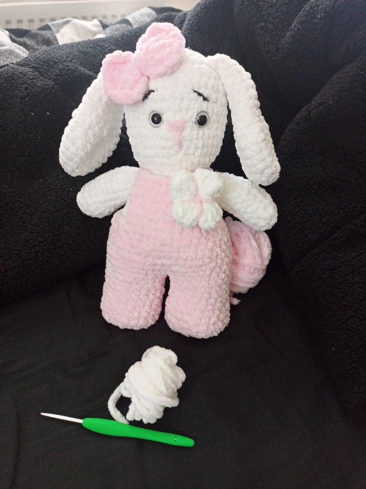 Amigurumi Pembe Tavşan Oyuncak - Görsel 2