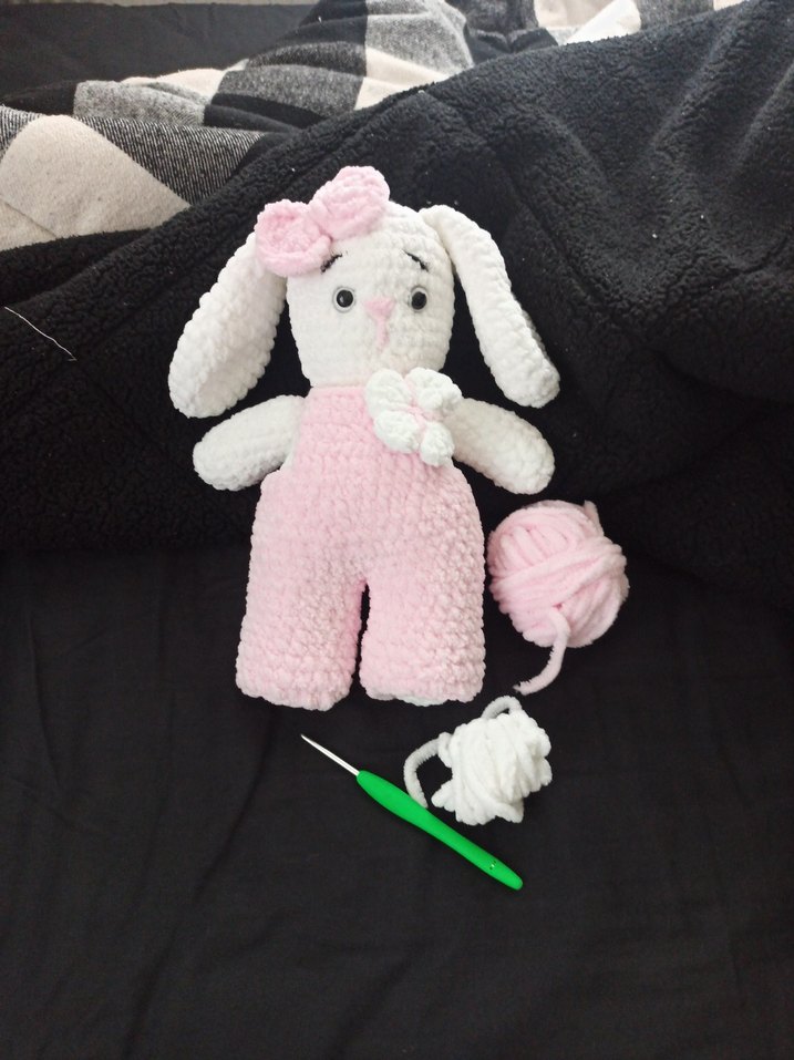 Amigurumi Pembe Tavşan Oyuncak - Görsel 4