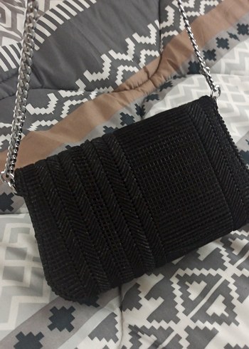 Bohem Yılan Desenli Tokalı Siyah Kadın Çanta - Görsel 3