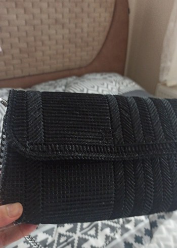 Bohem Yılan Desenli Tokalı Siyah Kadın Çanta - Görsel 6