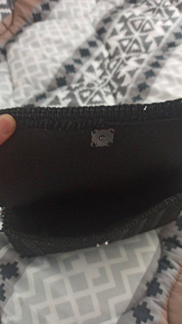 Bohem Yılan Desenli Tokalı Siyah Kadın Çanta - Görsel 4