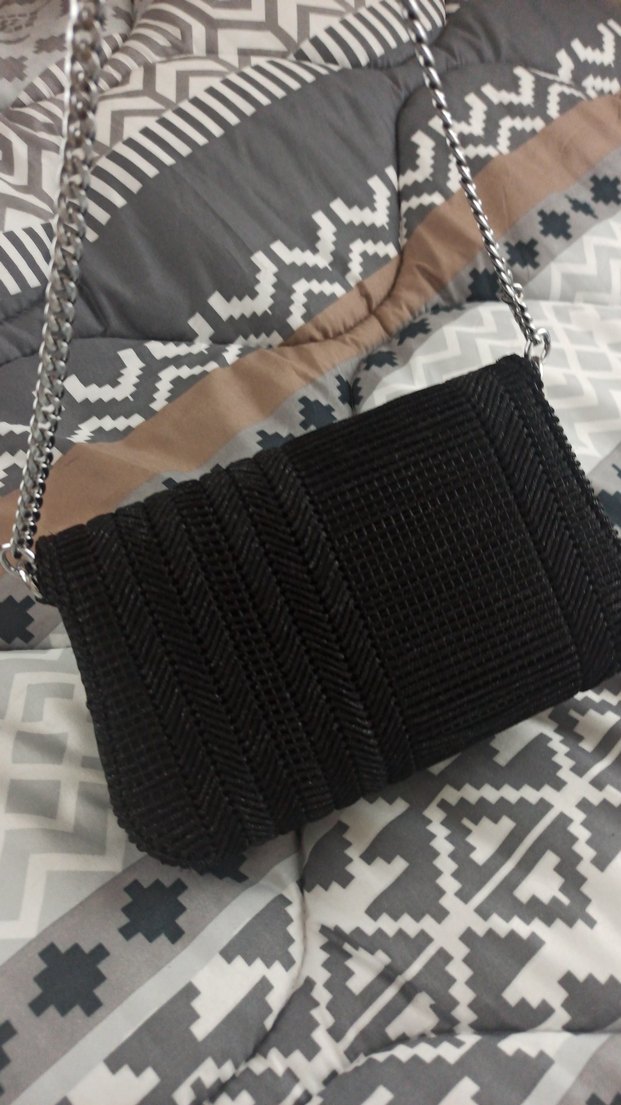 Bohem Yılan Desenli Tokalı Siyah Kadın Çanta - Görsel 3