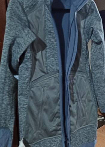 Gri Kadın Midi Fermuarlı Ceket - Görsel 7