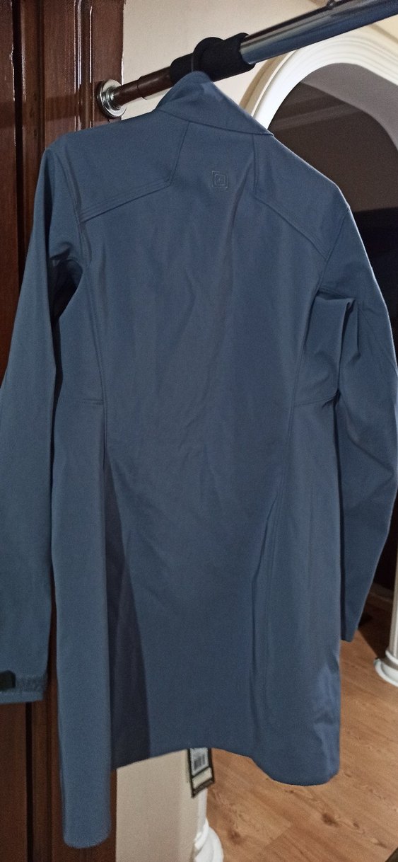 Gri Kadın Midi Fermuarlı Ceket - Görsel 3