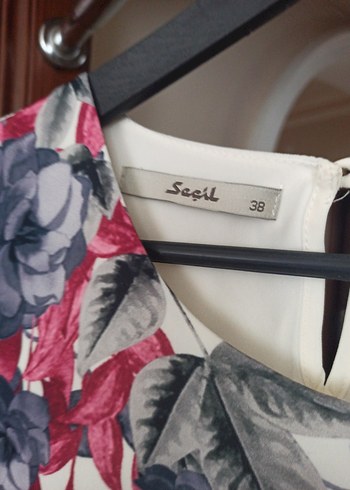 Çiçek Desenli Beyaz Bohem Uzun Kollu Bluz - Görsel 2