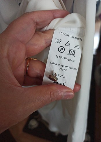 Çiçek Desenli Beyaz Bohem Uzun Kollu Bluz - Görsel 5