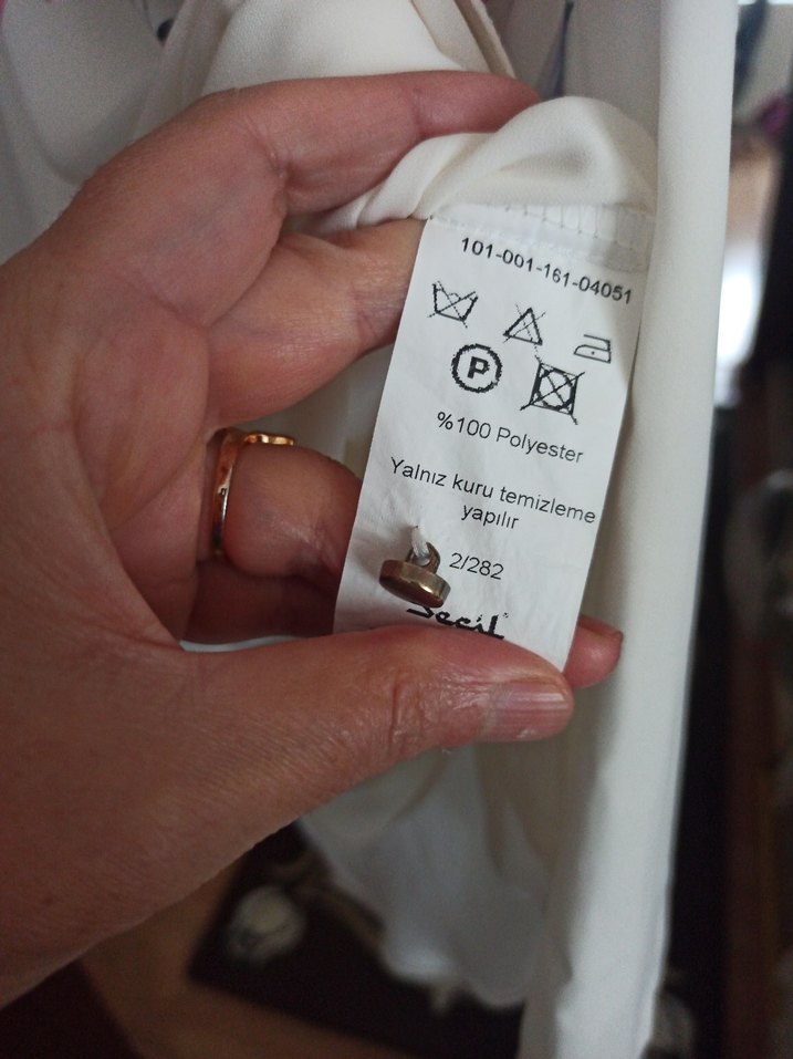 Çiçek Desenli Beyaz Bohem Uzun Kollu Bluz - Görsel 5