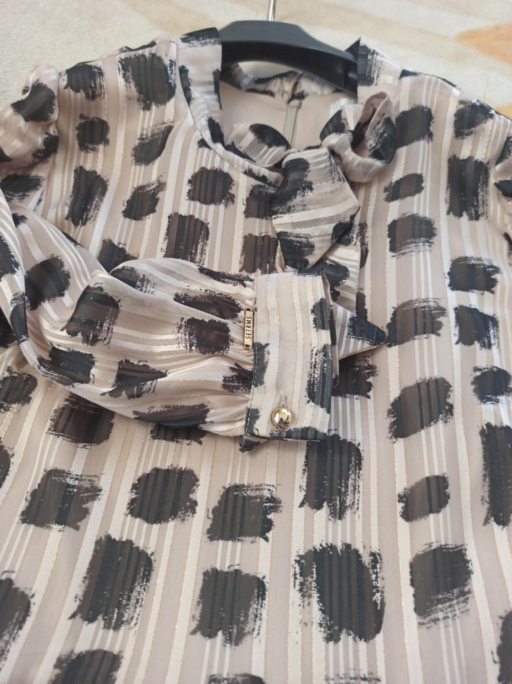 Bej Gri Piliseli Bağlamalı Kadın Uzun Elbise - Görsel 2