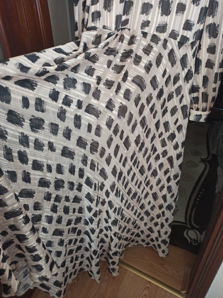 Bej Gri Piliseli Bağlamalı Kadın Uzun Elbise - Görsel 5